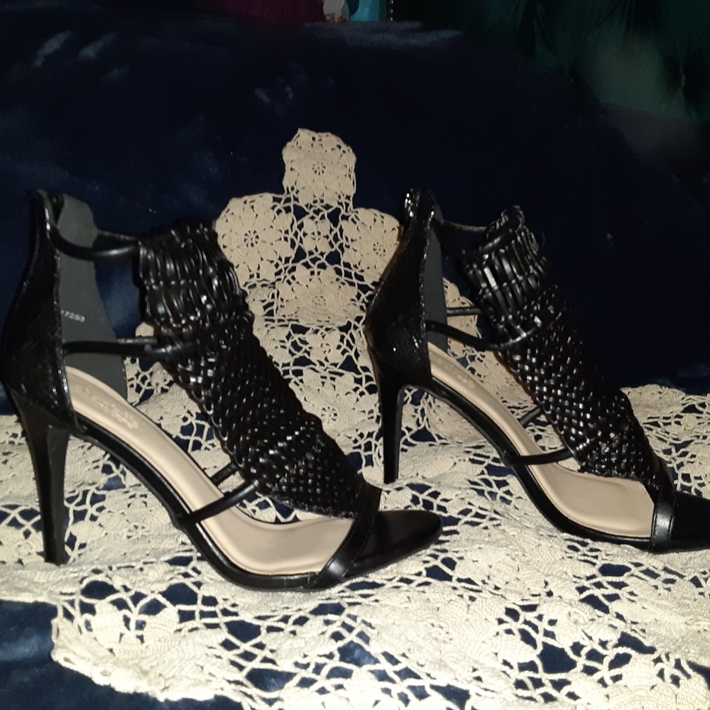 Charlotte Russe Faux Leather Black Heels